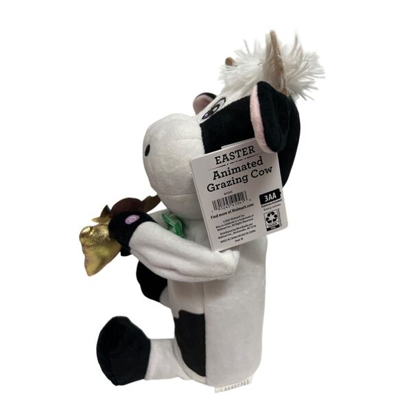 Animated Singing Easter Theme Plush Funny Cow Stuffed Animal Toy 11" New - Picture 2 of 7